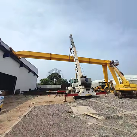Double Girder Cart Semi Gantry Crane